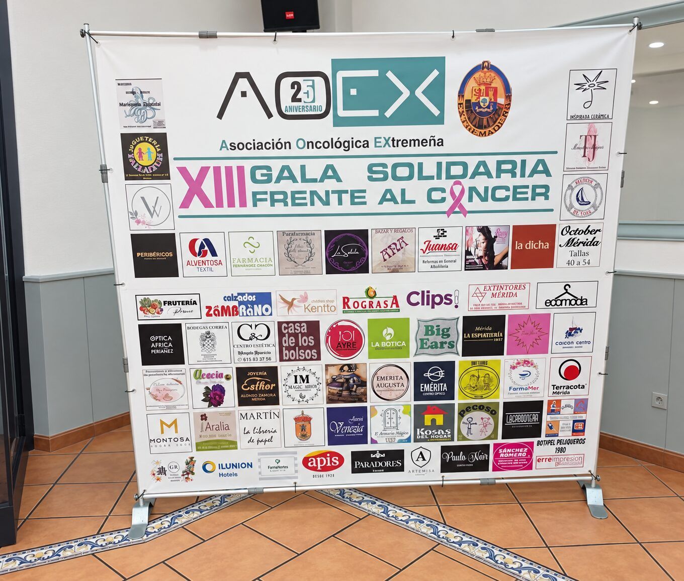 Banner de gala solidaria contra el cáncer